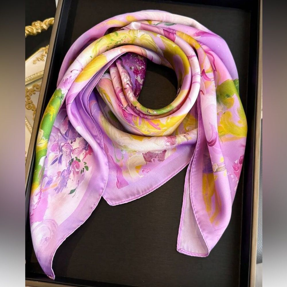 Lavender Floral Scarf A1590